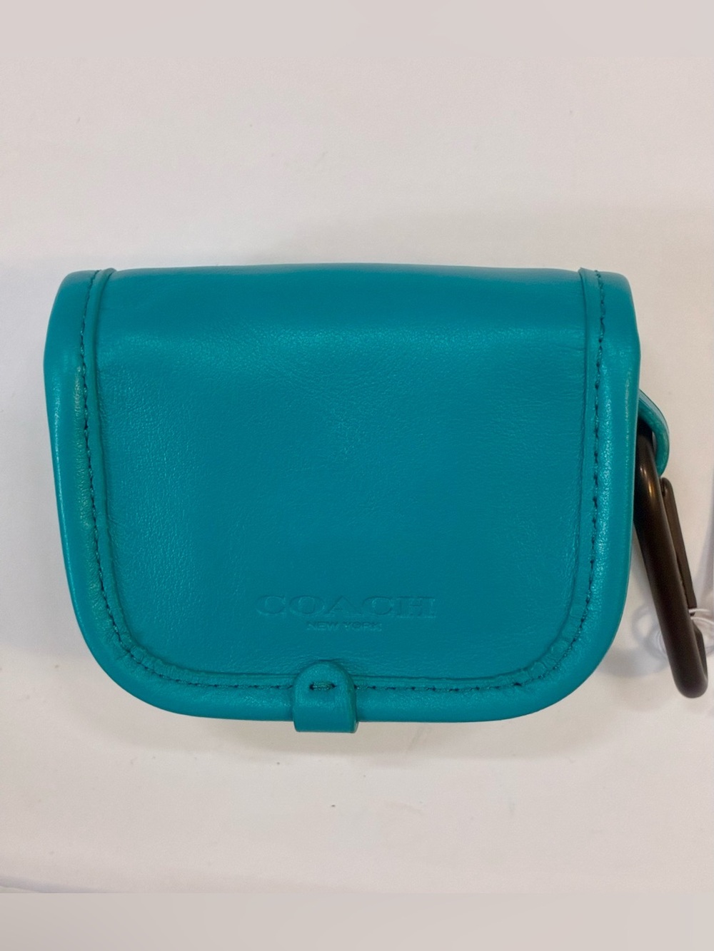 Coach Heritage Turnlock Blue/Turquoise Bag Charm / Mini Card Case # C3163 NWT - Picture 2 of 11